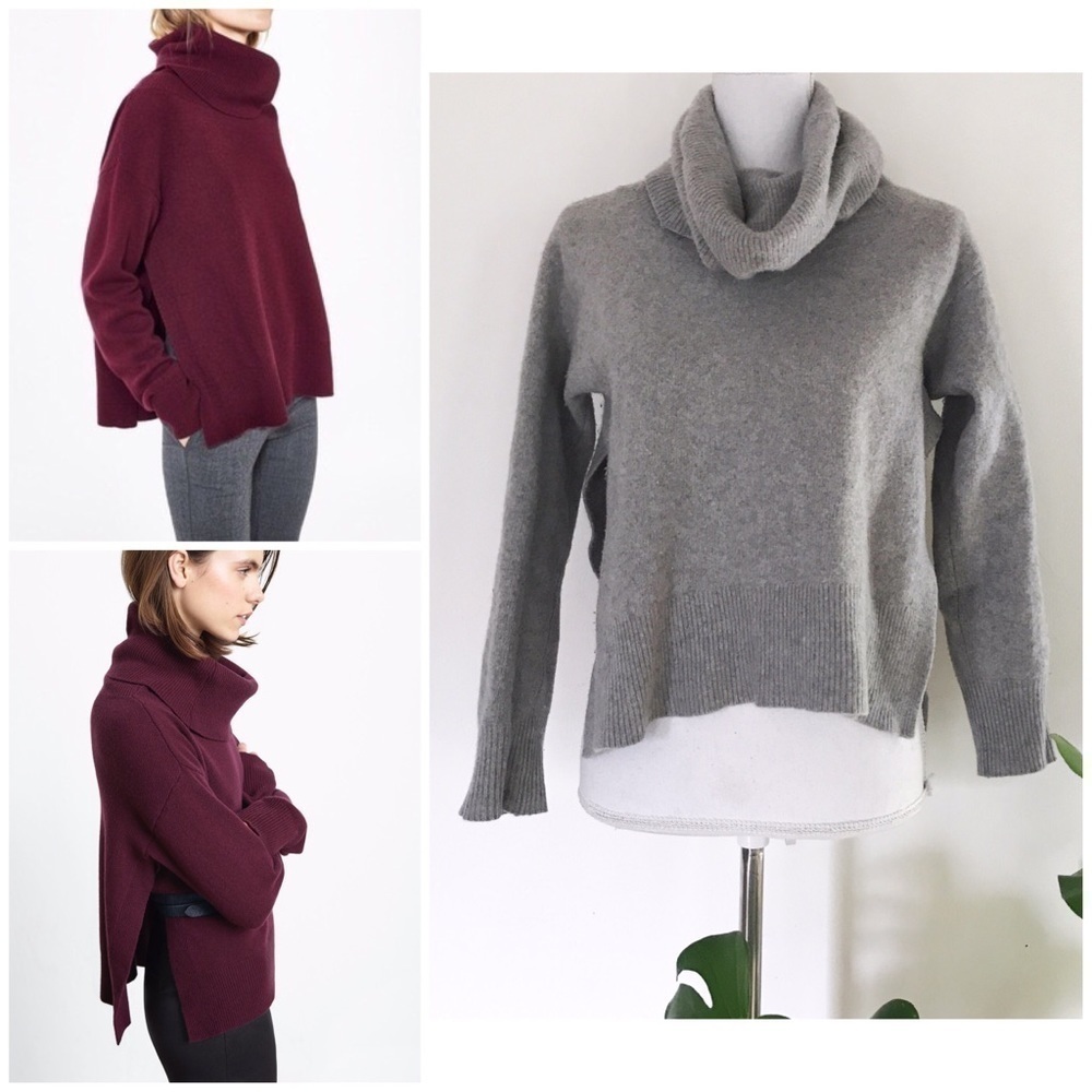 GANT Diamond G Cashmere Blend GRAY Turtleneck S​​​​​​